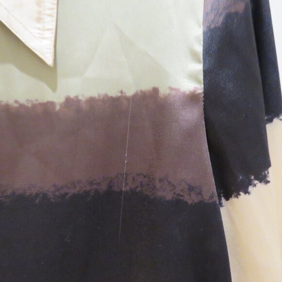 NANUSHKA Mandine Satin Shirt Watercolor Neutral Medium Minimalist Old Money - Picture 15 of 16